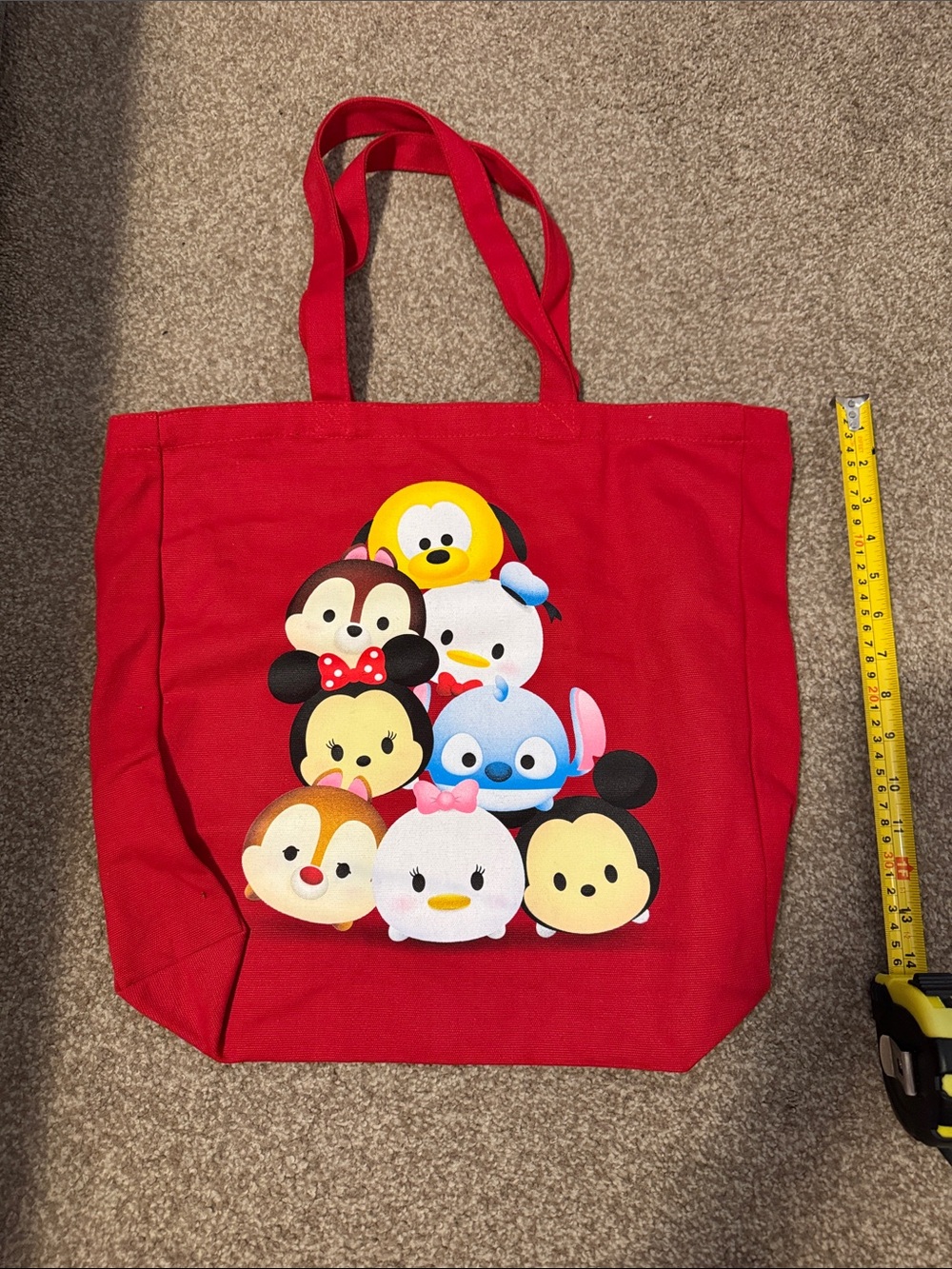 Disney Red Tsum Tsum Character Tote Bag